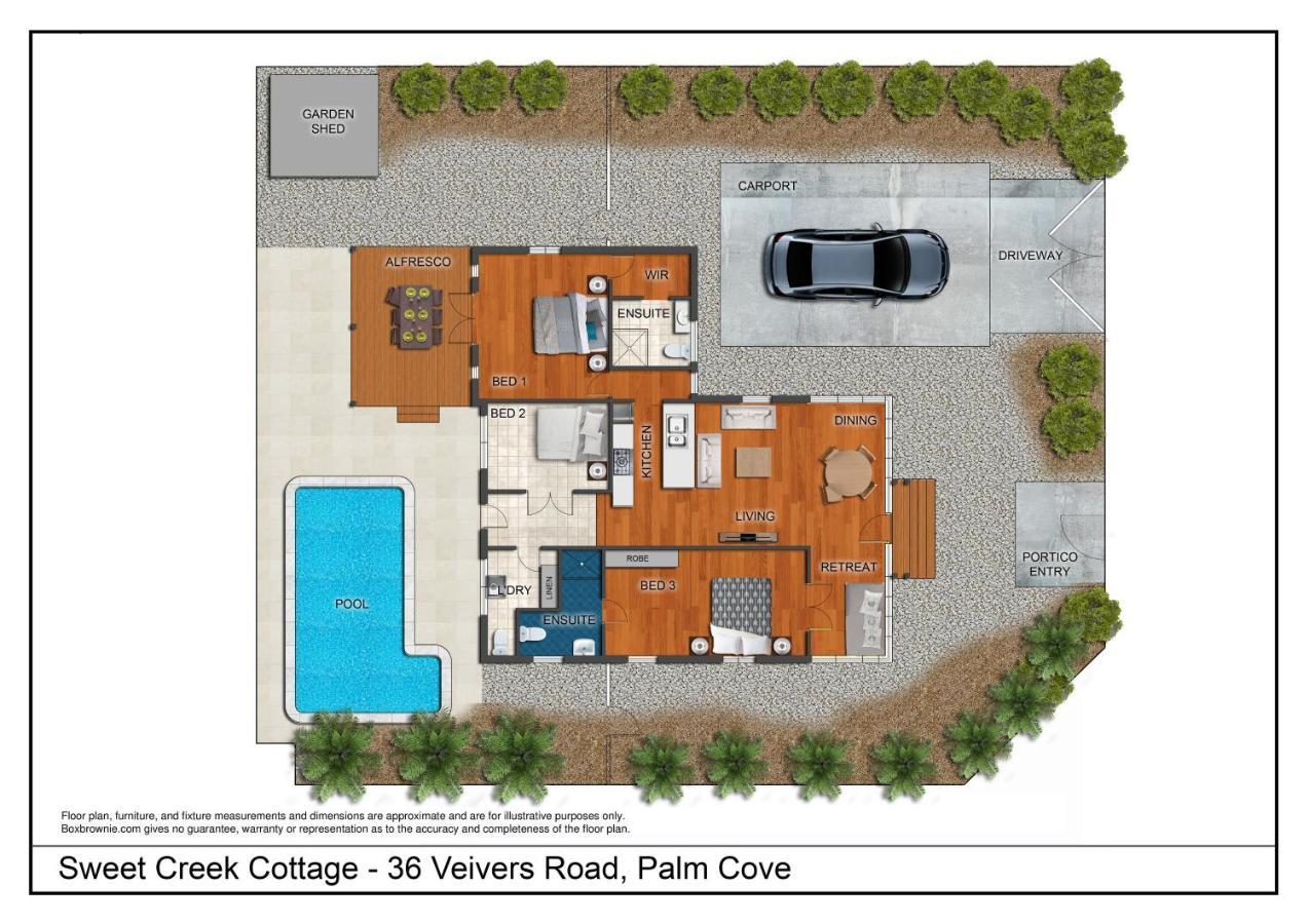 Sweet Creek Cottage, Palm Cove, 200m To Beach, Heated Pool, Pets Holiday home *